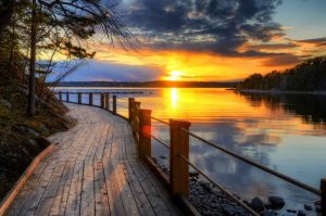 beach at sunset