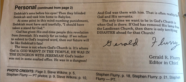 GF signature in Jan Trumpet 1992
